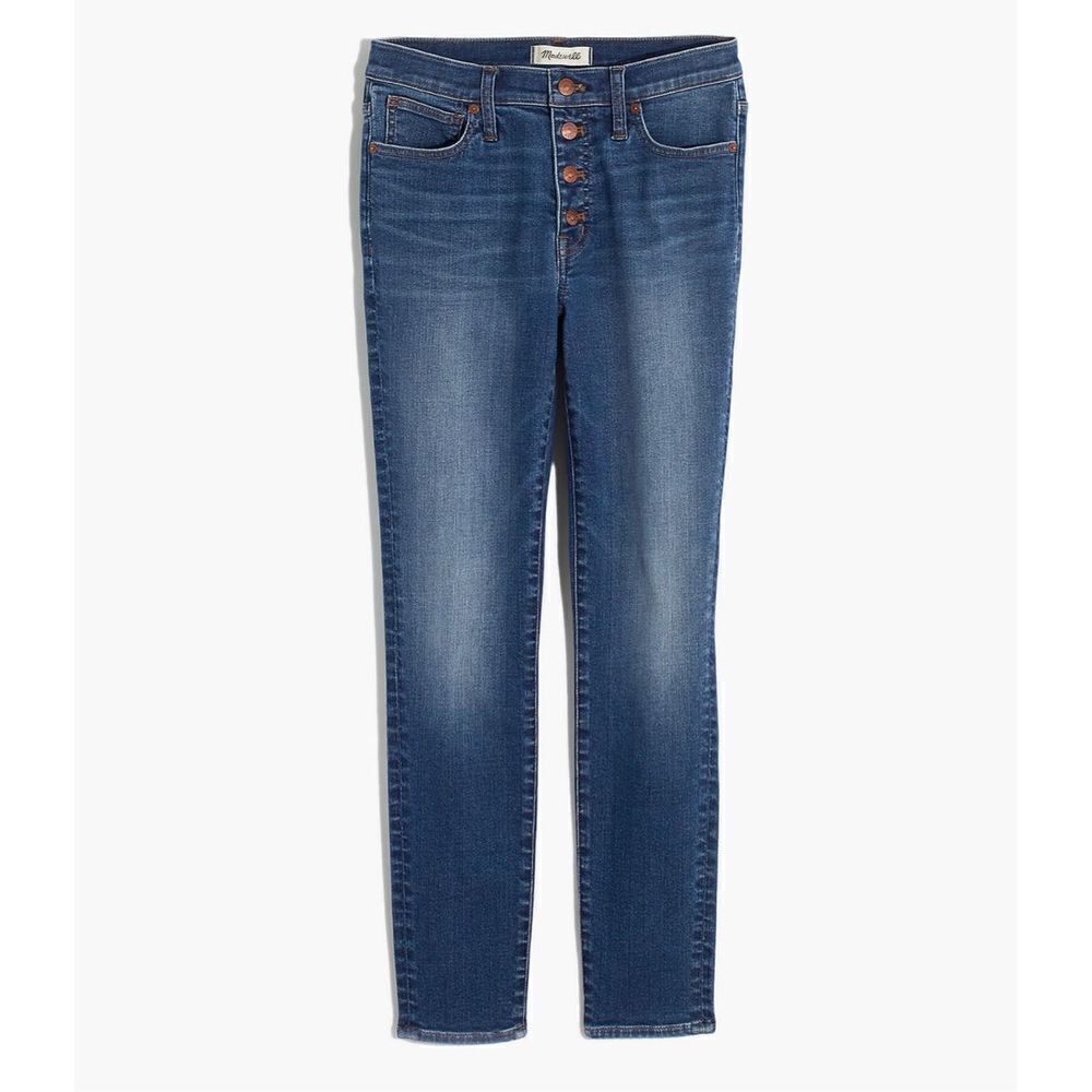 Madewell 9"‎ Mid-Rise Skinny Crop Jeans: Button-Front TENCEL™ Denim Edition